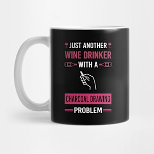 Wine Drinker Charcoal Drawing Mug